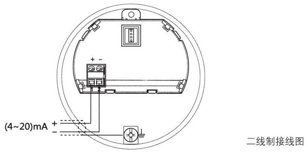 高溫喇叭天線雷達(dá)物位計(jì)接線圖(二線制)