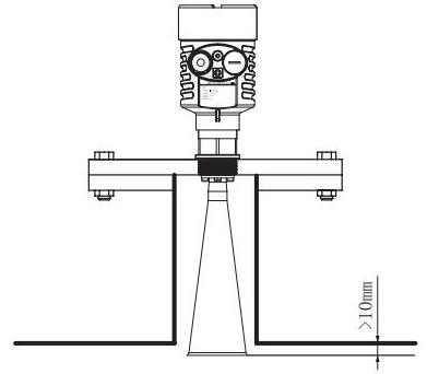 調(diào)頻雷達(dá)物位計安裝圖